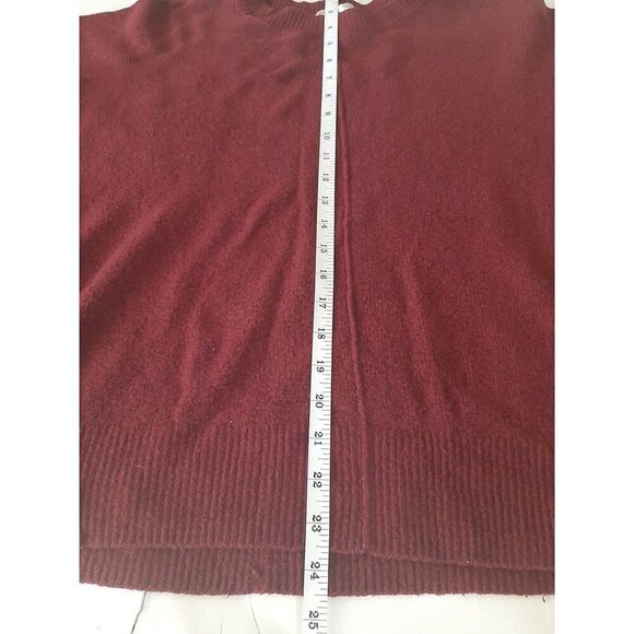 Ruby Moon Burgundy Lightweight Sweater Size M Business Casual Office Wear Chic - Picture 7 of 8
